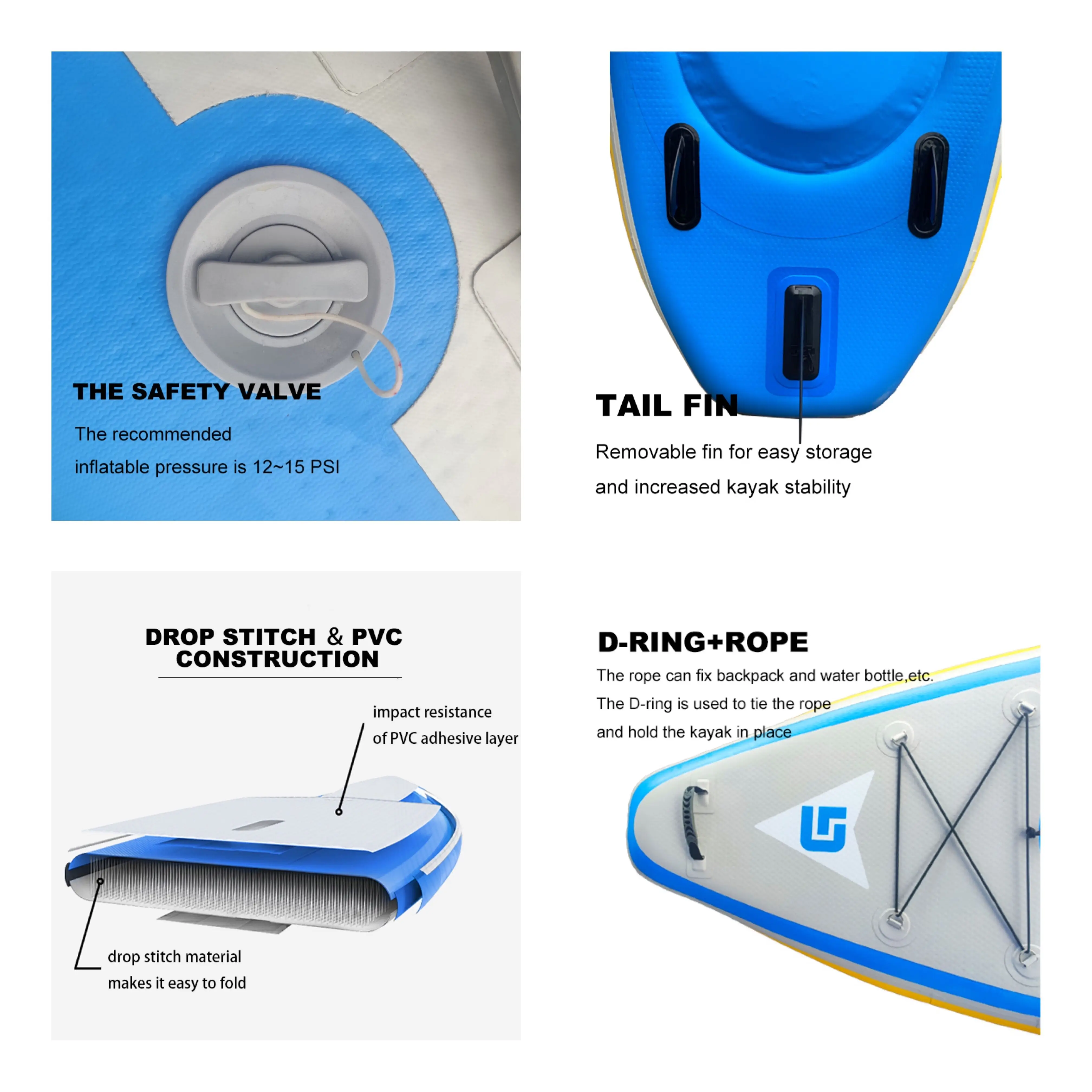 Kayak gonflable de mer Double  - Fishing Kayak Paddle avis et prix