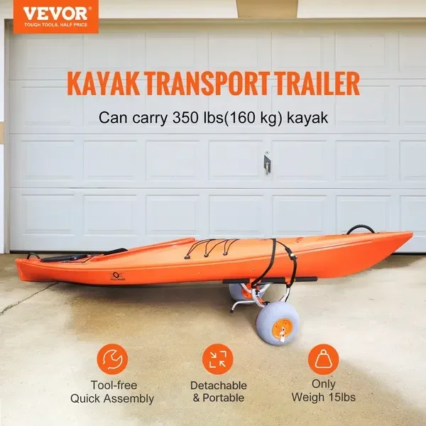 Chariot de kayak robuste, char - Fishing Kayak Cart avis et prix